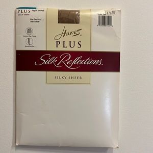 Hanes Plus Silk Reflections  control top, Enhanced Toe. Silky Sheer